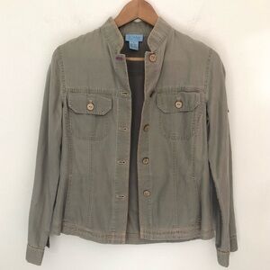 Sigrid Olsen So Blue Khaki Jacket